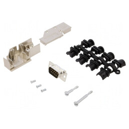 Mufă D-Sub 9 PIN Tată 90° pentru Lipire pe Cablu | Electronic-mag.ro | Componente Electronice
