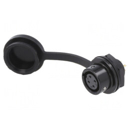 Soclu SA8 Mamă 4 PIN IP67 3A 30V 0,75mm2 | Electronic-mag.ro | Componente Electronice