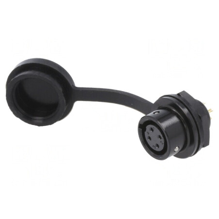 Soclu SA8 Mamă 4 PIN IP67 3A 30V 0,75mm2 | Electronic-mag.ro | Componente Electronice