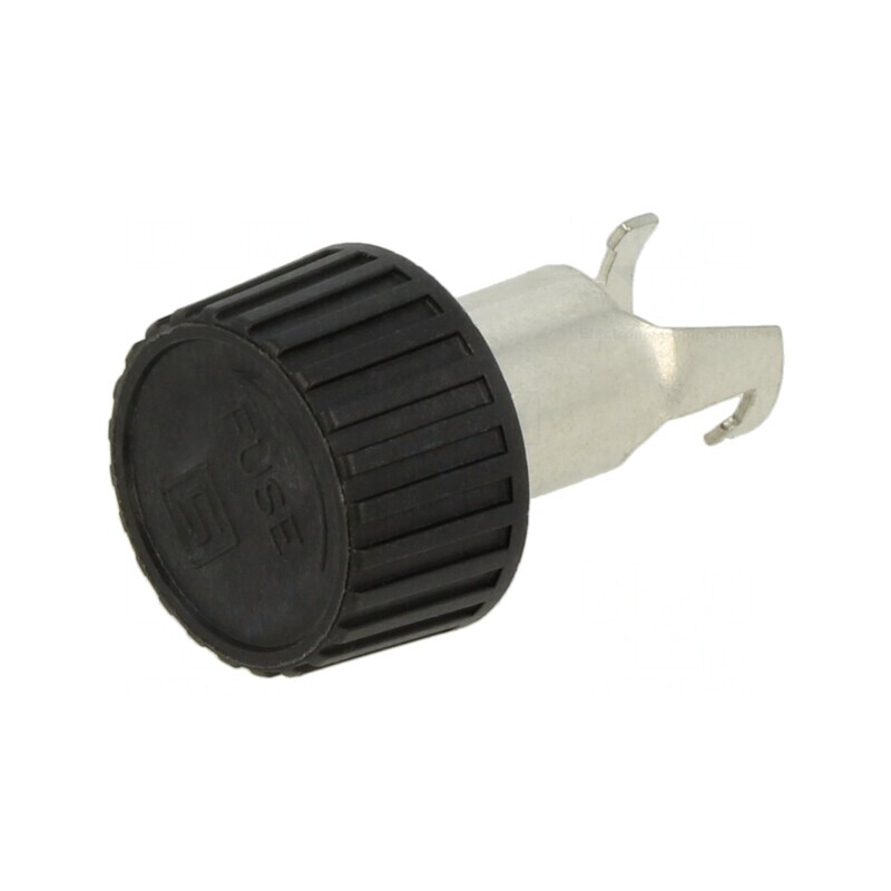 Clemă Siguranțe Cilindrice 10A Neagră 250VAC IP40 | Electronic-mag.ro | Componente Electronice