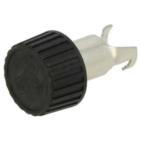 Clemă Siguranțe Cilindrice 10A Neagră 250VAC IP40 | Electronic-mag.ro | Componente Electronice