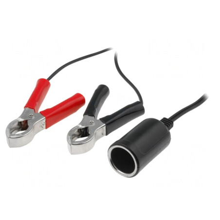 Soclu Brichetă cu Clips Crocodil și Cabluri 500mm 5A Negru | Electronic-mag.ro | Componente Electronice