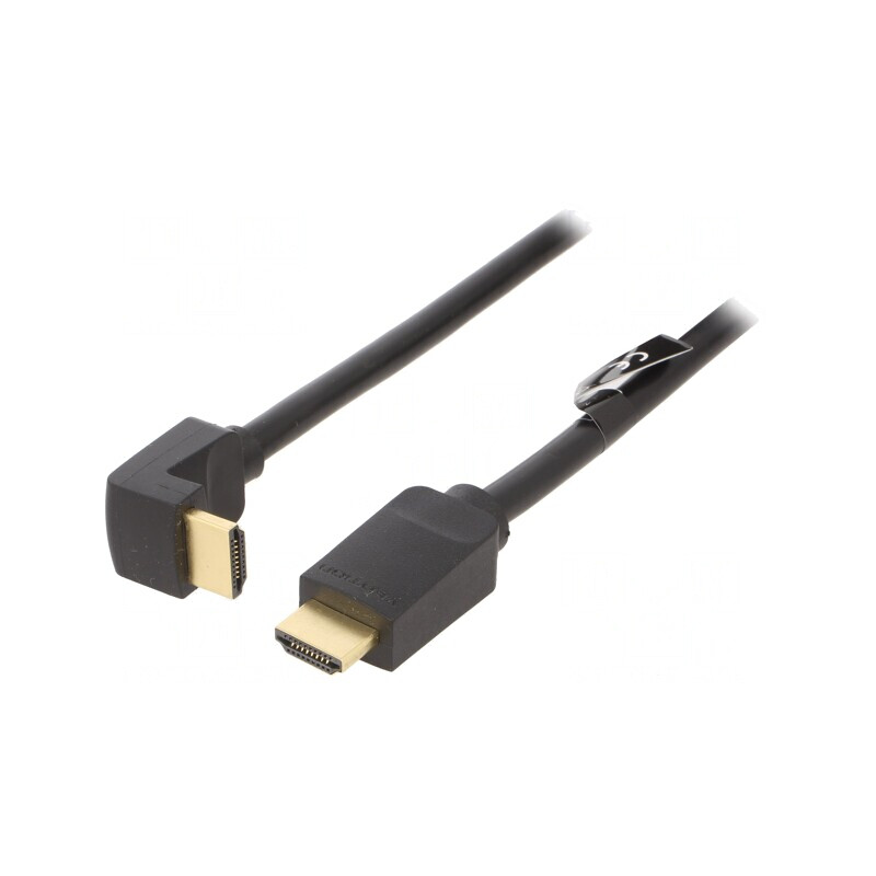 Cablu HDMI 2.0 90° 3m Negru | Electronic-mag.ro | Componente Electronice