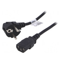 Cablu Alimentare IEC C13 în Unghi 3x0,75mm2 | Electronic-mag.ro | Componente Electronice
