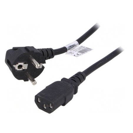 Cablu Alimentare IEC C13 în Unghi 3x0,75mm2 | Electronic-mag.ro | Componente Electronice