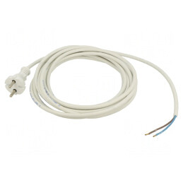 Cablu Alimentare 5m Alb 16A 250V | Electronic-mag.ro | Componente Electronice