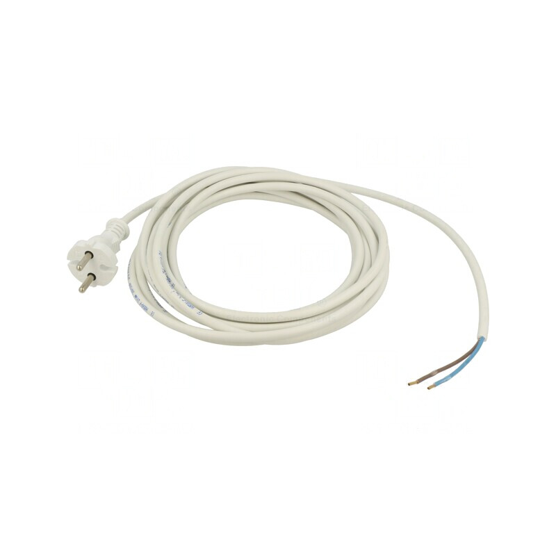 Cablu Alimentare 5m Alb 16A 250V | Electronic-mag.ro | Componente Electronice