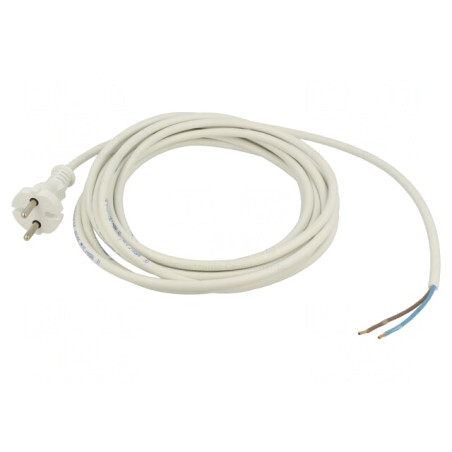 Cablu Alimentare 5m Alb 16A 250V | Electronic-mag.ro | Componente Electronice