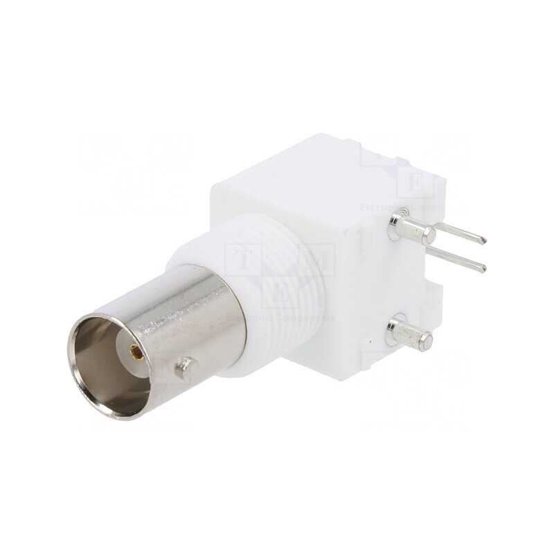 Soclu BNC mamă 90° aurit 50Ω THT | Electronic-mag.ro | Componente Electronice
