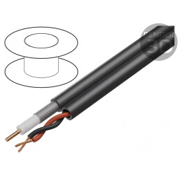 Cablu Coaxial Hibrid RG59 Negru PVC