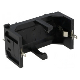 Suport Baterie R14 cu Urechi pentru Lipire Negru | Electronic-mag.ro | Componente Electronice
