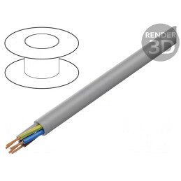 Cablu Electric Neecranat 5G1,5mm2 Cu Litat Gri | Electronic-mag.ro | Componente Electronice