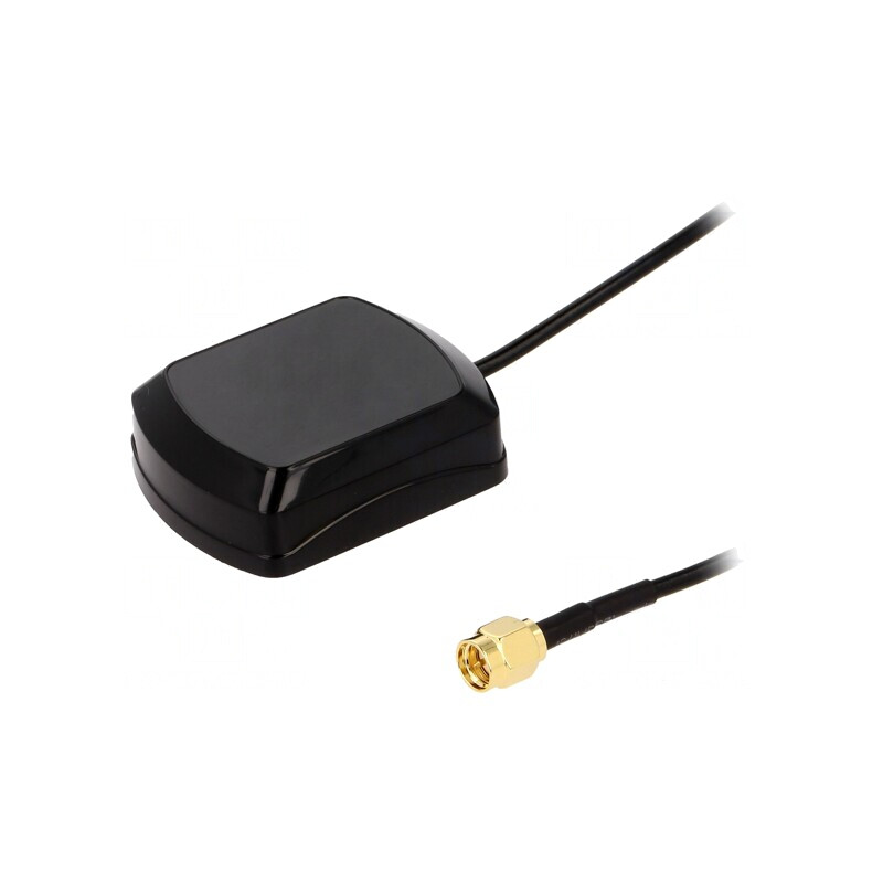 Antenă GPS 3dBi RHCP cu Magnet și Conector SMA | Electronic-mag.ro | Componente Electronice