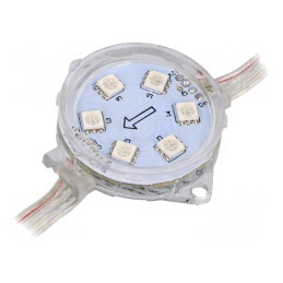 LED RGB IP68 cu 6 diode și controler WS2811S | Electronic-mag.ro | Componente Electronice