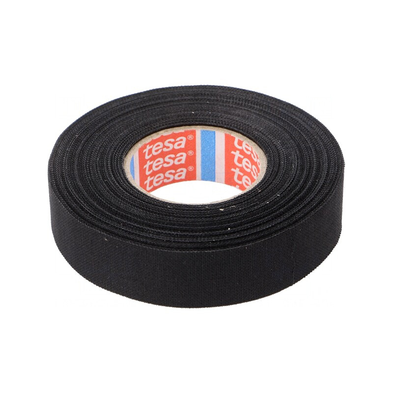 Bandă textilă neagră auto 19mm x 15m 150°C | Electronic-mag.ro | Componente Electronice