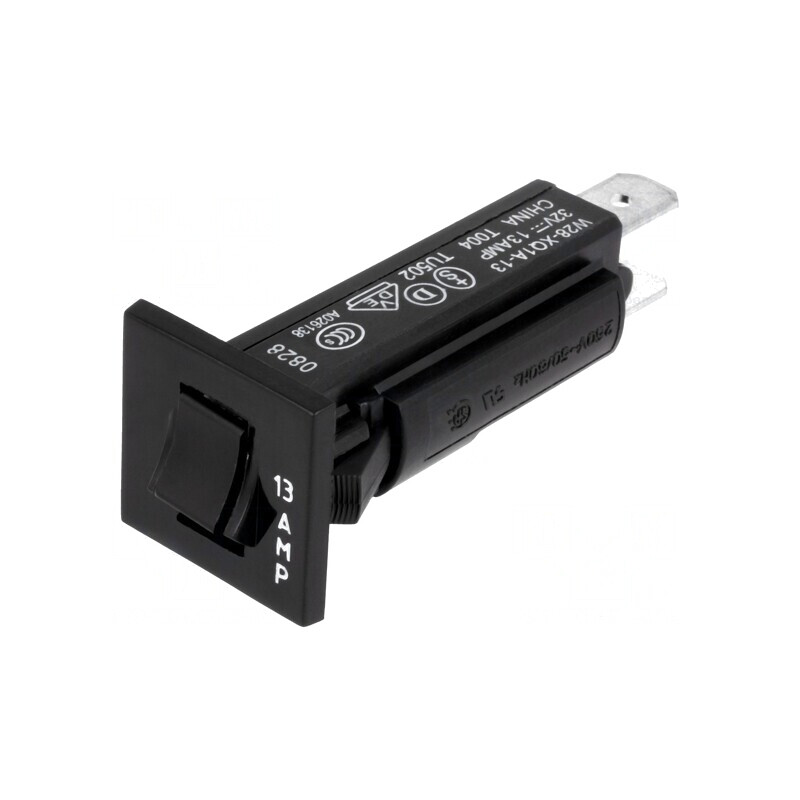Întrerupător de Supracurent 250VAC 32VDC 13A | Electronic-mag.ro | Componente Electronice