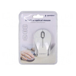Mouse optic wireless USB A, alb/negru, 10m, 3 butoane | Electronic-mag.ro | Componente Electronice
