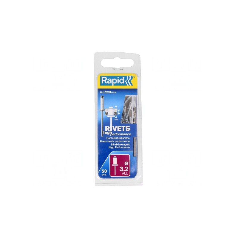 Set 50 dibluri aluminiu 3,2mm x 8mm | Electronic-mag.ro | Componente Electronice