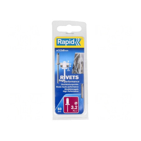 Set 50 dibluri aluminiu 3,2mm x 8mm | Electronic-mag.ro | Componente Electronice