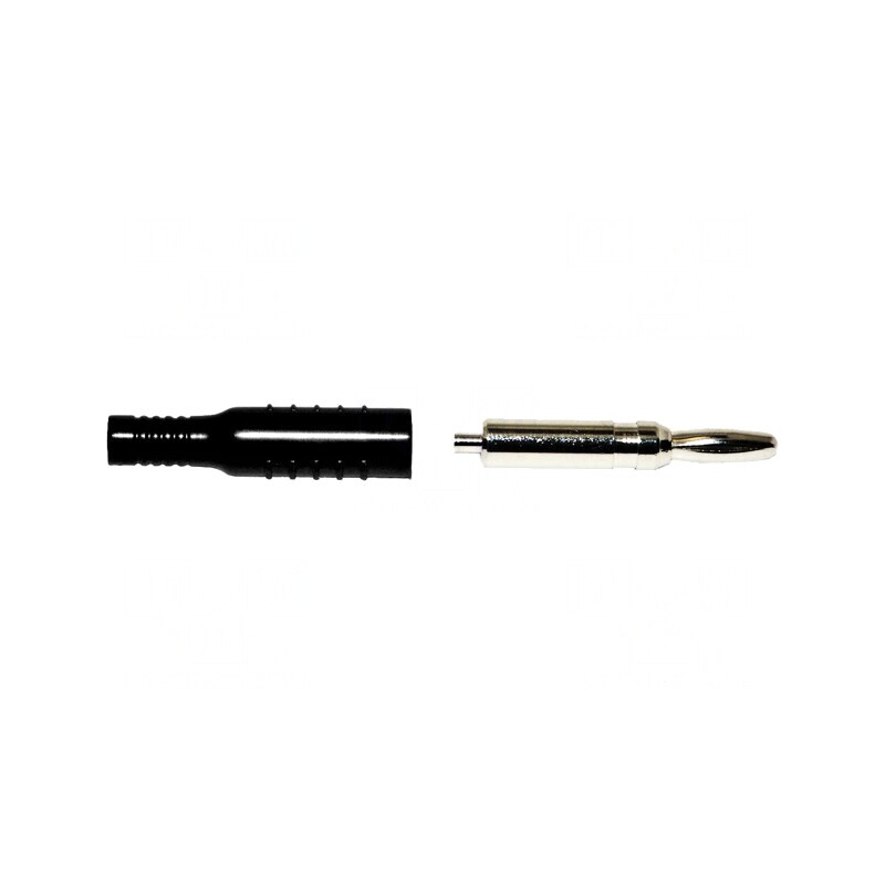 Mufă Banană Neagră 4mm 15A Nichelat | Electronic-mag.ro | Componente Electronice