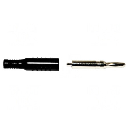 Mufă Banană Neagră 4mm 15A Nichelat | Electronic-mag.ro | Componente Electronice