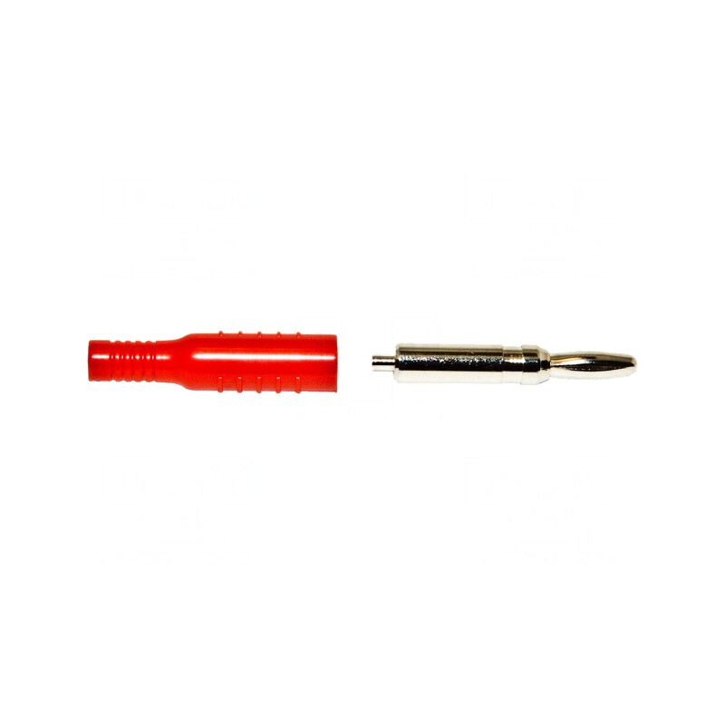 Mufă Banană 4mm 15A Roșie Nichelată | Electronic-mag.ro | Componente Electronice