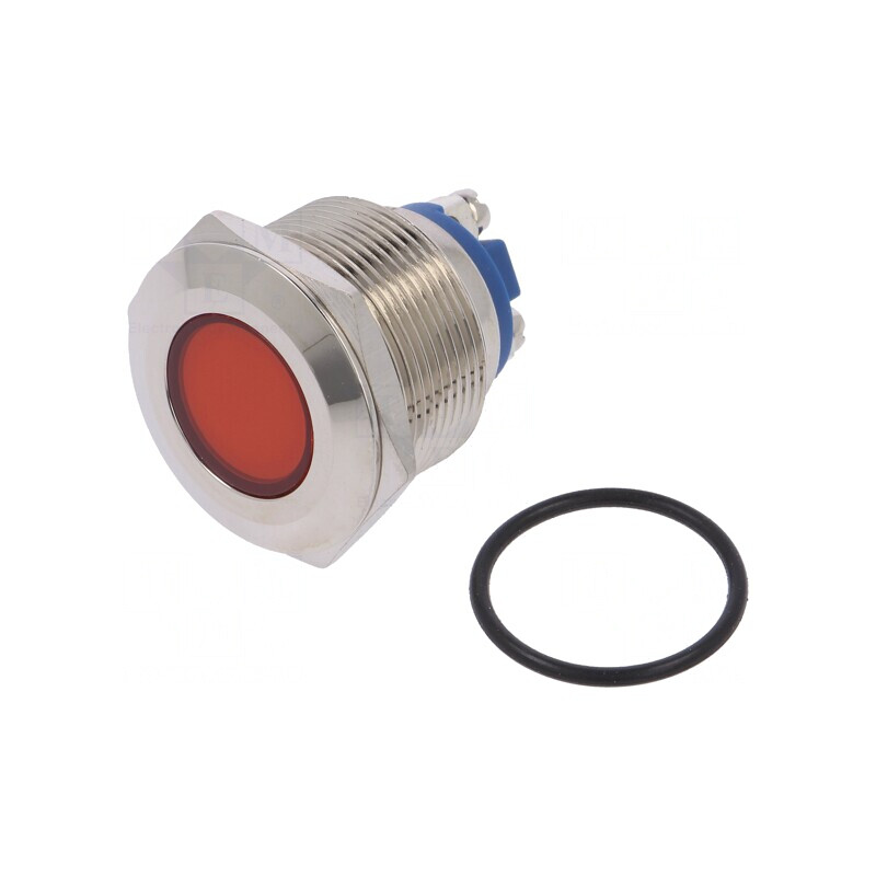 Lampă LED de control roșie 12V Ø22mm cu șurub | Electronic-mag.ro | Componente Electronice
