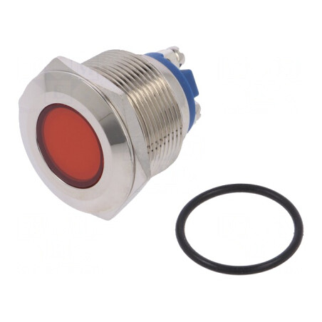 Lampă LED de control roșie 12V Ø22mm cu șurub | Electronic-mag.ro | Componente Electronice