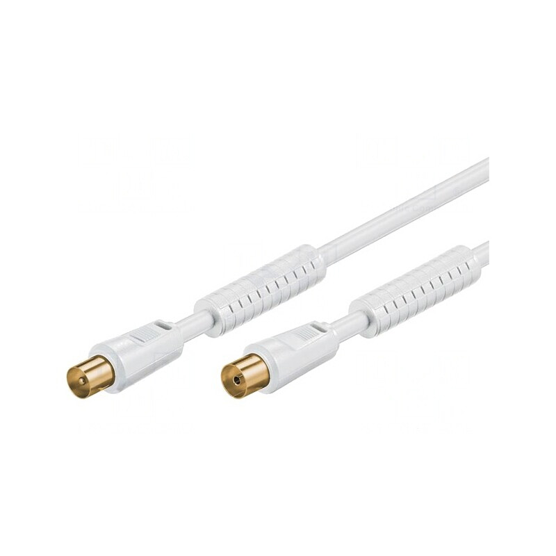 Cablu Coaxial Alb 75Ω 5m 9,5mm Priză-Mufă | Electronic-mag.ro | Componente Electronice Cablu Coaxial Alb 75Ω 5m 9,5mm Priză-Mufă | Electronic-mag.ro | Componente Electronice