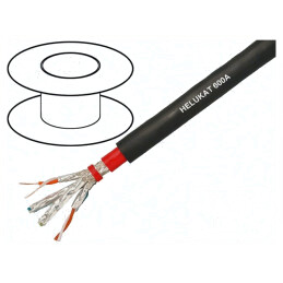 Cablu de rețea HELUKAT 600A S/FTP 4x2x23AWG PVC Negru