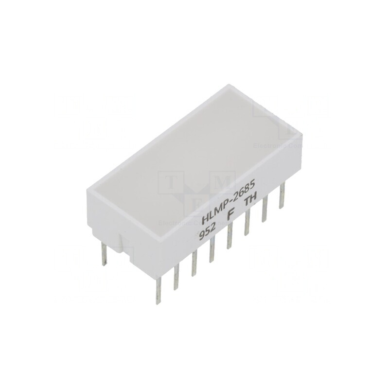 LED Afișaj Roșu Lentilă Albă Difuză 626nm 22-80mcd | Electronic-mag.ro | Componente Electronice
