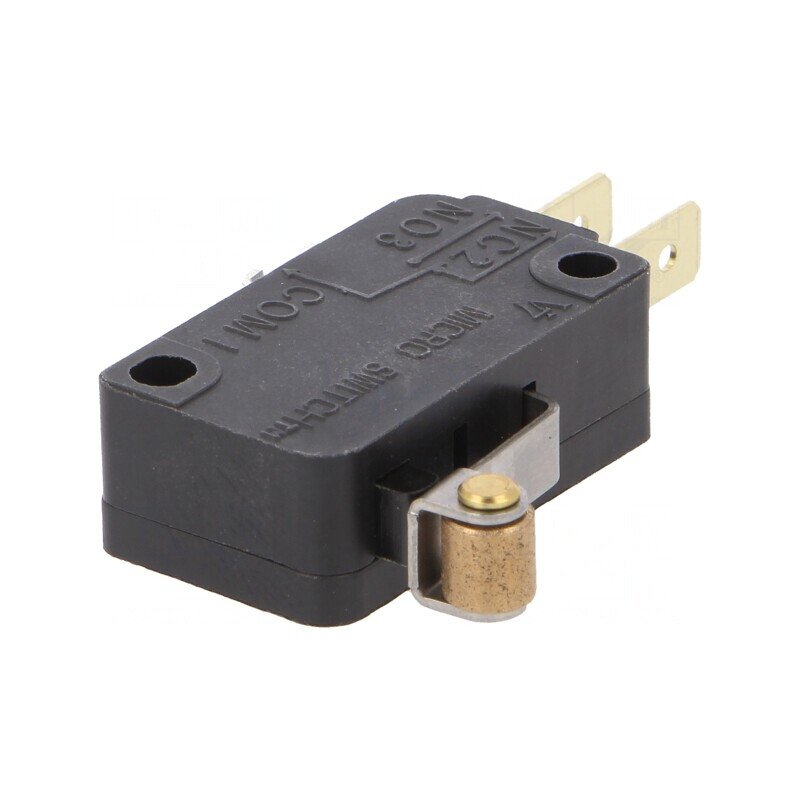 Microîntrerupător cu Manetă și Rulou 11A/125VAC | Electronic-mag.ro | Componente Electronice