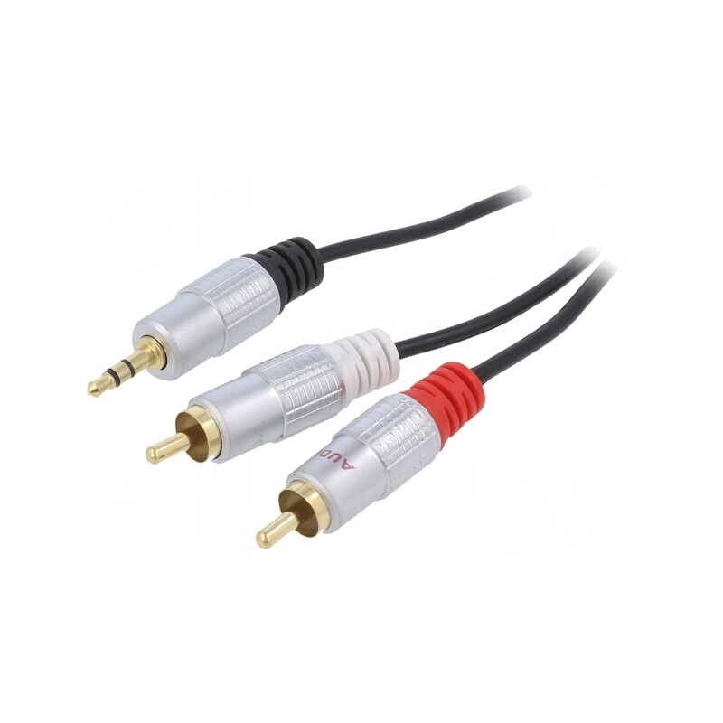 Cablu Audio Jack 3,5mm la RCA 3m Aurit Negru | Electronic-mag.ro | Componente Electronice Cablu Audio Jack 3,5mm la RCA 3m Aurit Negru | Electronic-mag.ro | Componente Electronice
