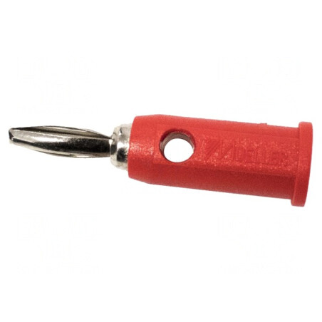 Mufă Banană 4mm 5A 2,5kVDC Roșie | Electronic-mag.ro | Componente Electronice