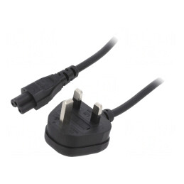 Cablu Alimentare 3x0,75mm2 1,8m Negru | Electronic-mag.ro | Componente Electronice