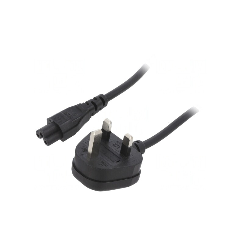 Cablu Alimentare 3x0,75mm2 1,8m Negru | Electronic-mag.ro | Componente Electronice