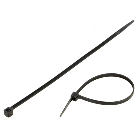 Colier de strângere 200mm x 4,8mm negru poliamidă | Electronic-mag.ro | Componente Electronice