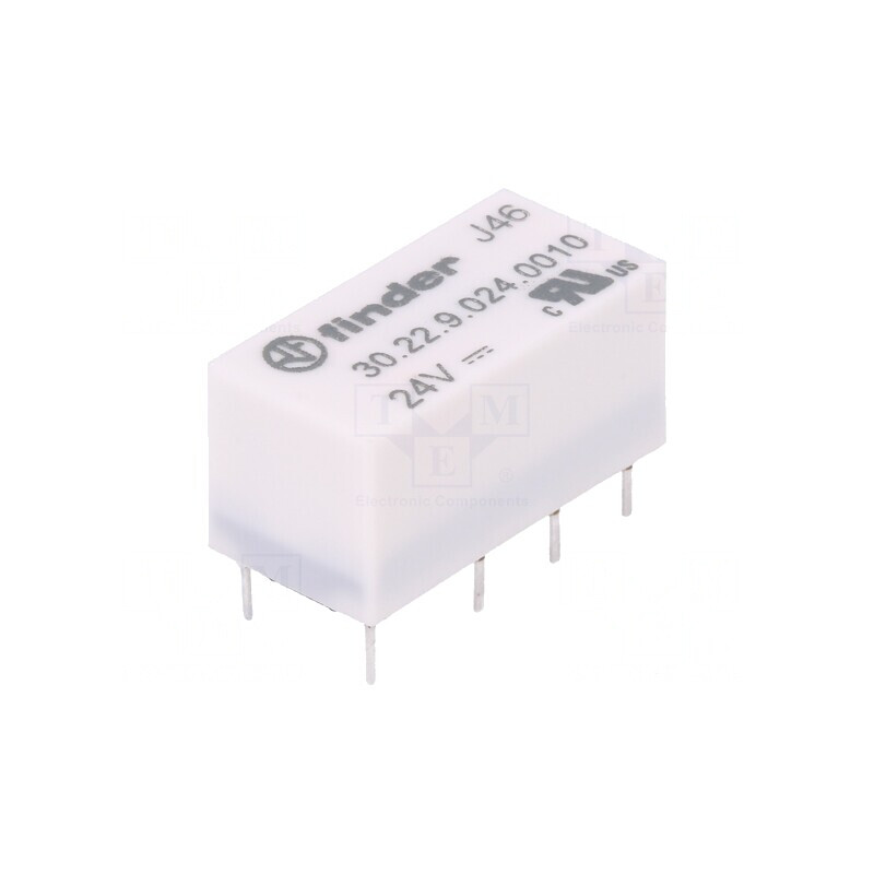 Releu electromagnetic DPDT 24VDC 3A 2A 125VAC PCB | Electronic-mag.ro | Componente Electronice