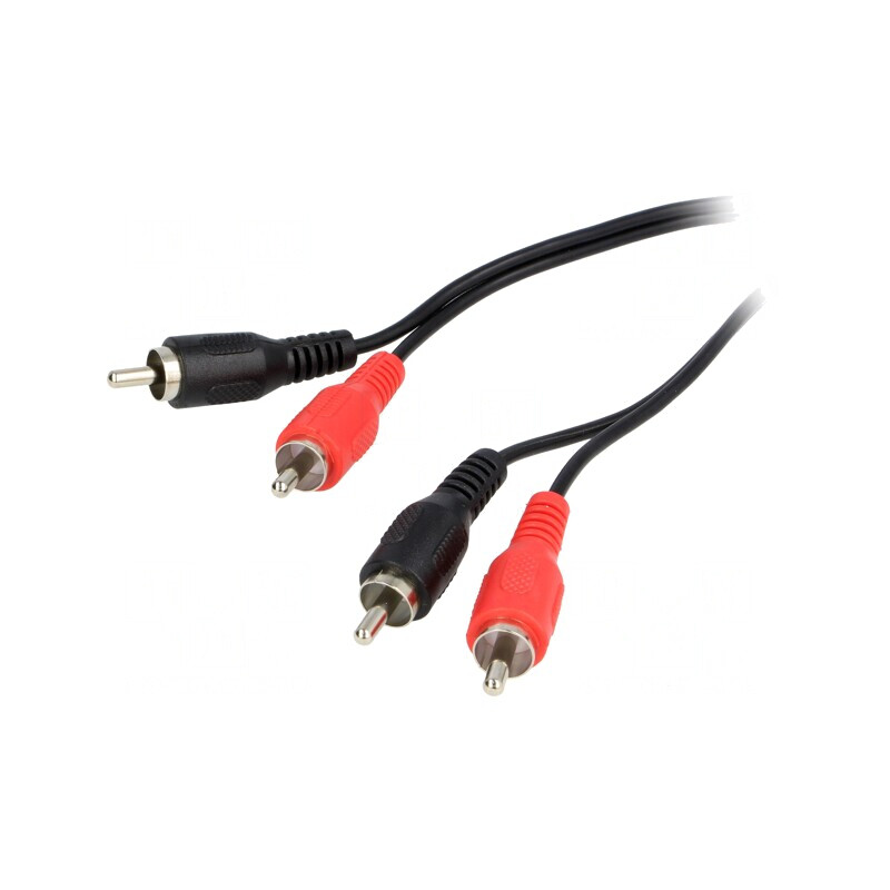 Cablu RCA 10m Negru x2 Mufe | Electronic-mag.ro | Componente Electronice