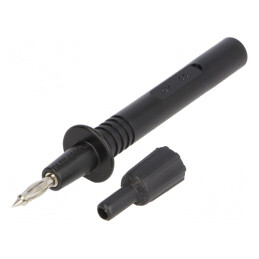 Terminal de măsurare negru 36A, vârf 4mm | Electronic-mag.ro | Componente Electronice