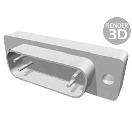 Conector D-Sub 15 Pin Tată Drept THT UNC 4-40 | Electronic-mag.ro | Componente Electronice