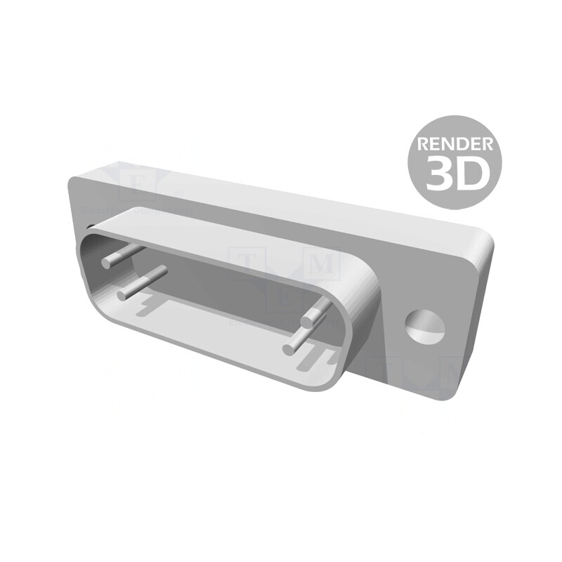 Conector D-Sub 15 Pin Tată Drept THT UNC 4-40 | Electronic-mag.ro | Componente Electronice