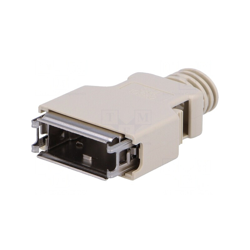 Protecție Mufă PIN 20 Ecranată Cu Fixare Clichet Pe Cablu | Electronic-mag.ro | Componente Electronice