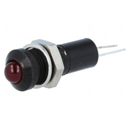 Lampă LED Convexă Roșie 24VDC Ø8mm pentru PCB | Electronic-mag.ro | Componente Electronice