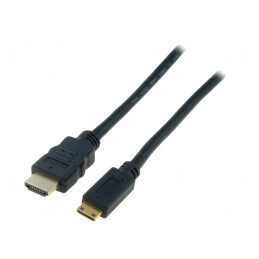 Cablu HDMI la Mini HDMI 2m Negru | Electronic-mag.ro | Componente Electronice