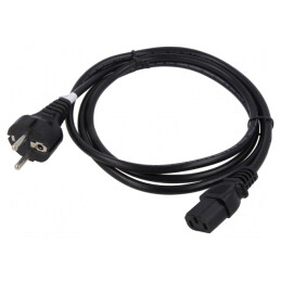 Cablu Alimentare Negru 1.8m 10A 250V | Electronic-mag.ro | Componente Electronice