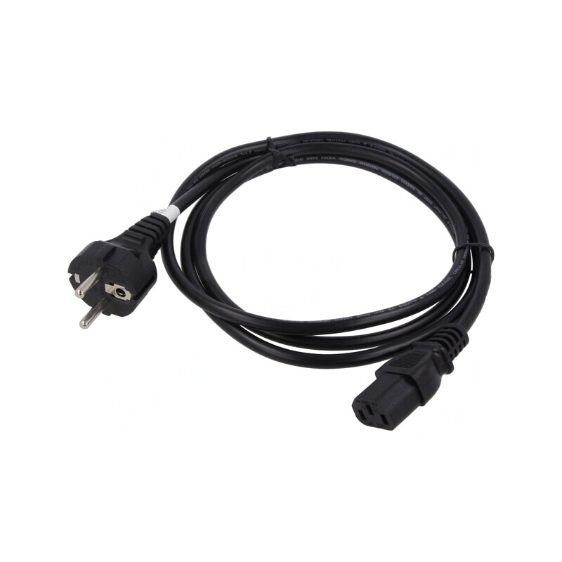 Cablu Alimentare Negru 1.8m 10A 250V | Electronic-mag.ro | Componente Electronice