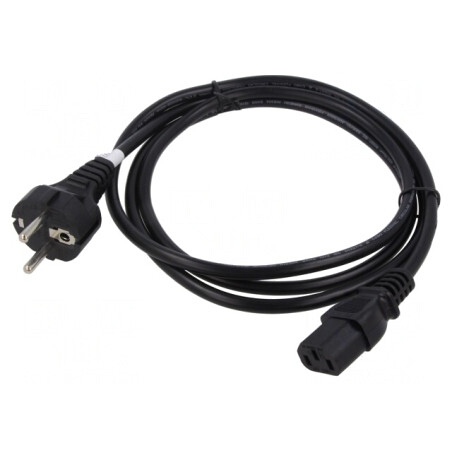 Cablu Alimentare Negru 1.8m 10A 250V | Electronic-mag.ro | Componente Electronice
