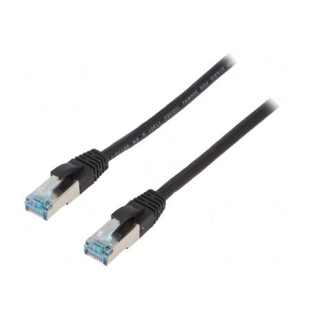 Patch Cord S/FTP 6a Negru 2m Cu 27AWG IP20 | Electronic-mag.ro | Componente Electronice