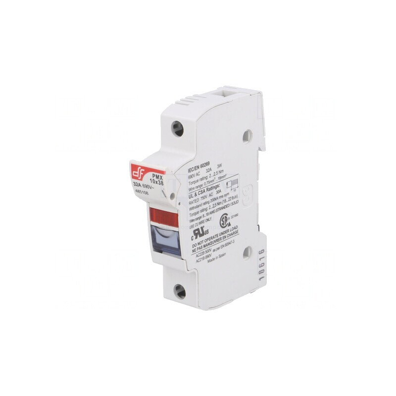 Clema Siguranțe Cilindrice 10,3x38mm Șină DIN 32A | Electronic-mag.ro | Componente Electronice